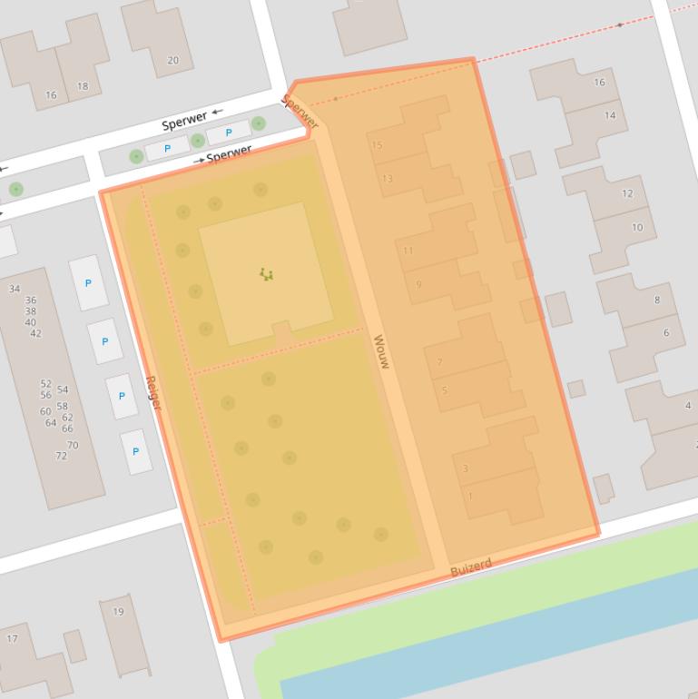 Kaart van postcodegebied 9781XP.