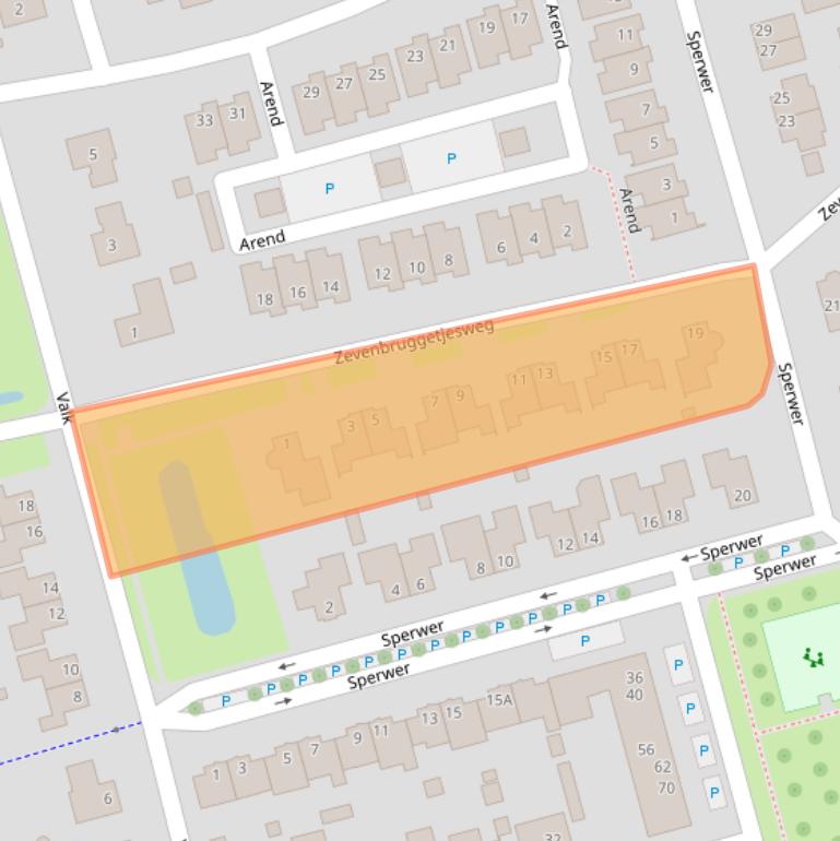 Kaart van postcodegebied 9781XV.