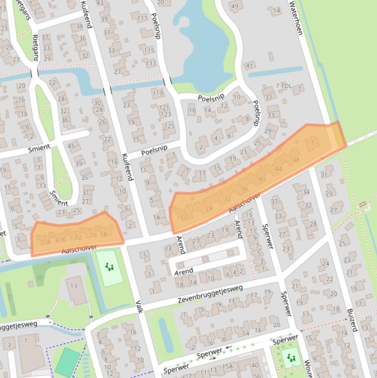 Kaart van postcodegebied 9781ZB.