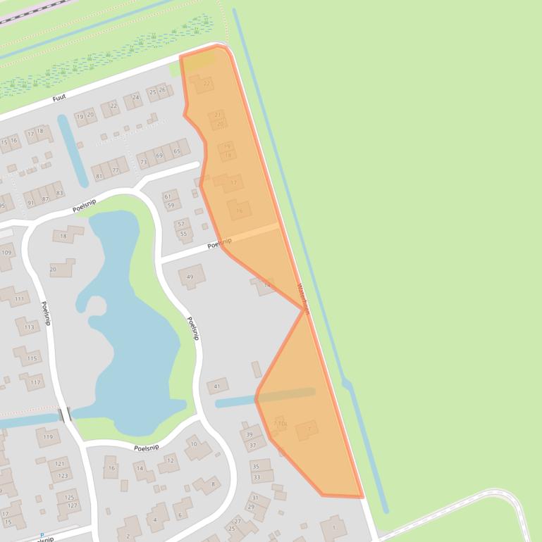 Kaart van postcodegebied 9781ZC.