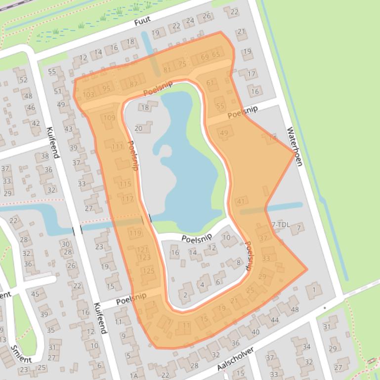 Kaart van postcodegebied 9781ZD.