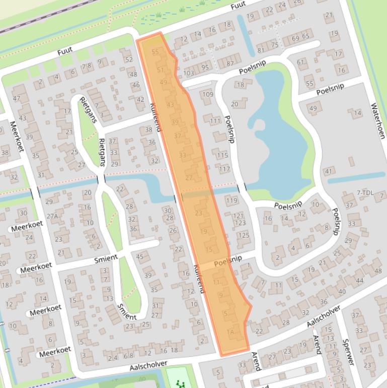 Kaart van postcodegebied 9781ZH.