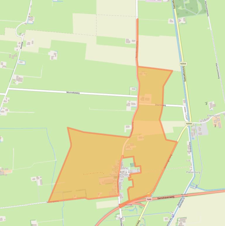 Kaart van postcodegebied 9784PA.