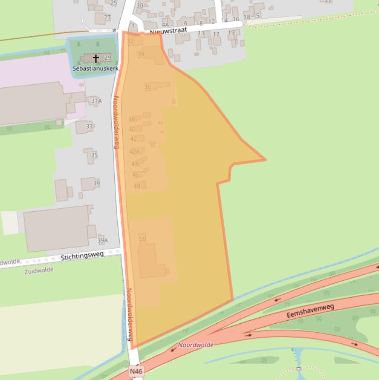 Kaart van postcodegebied 9784PC.