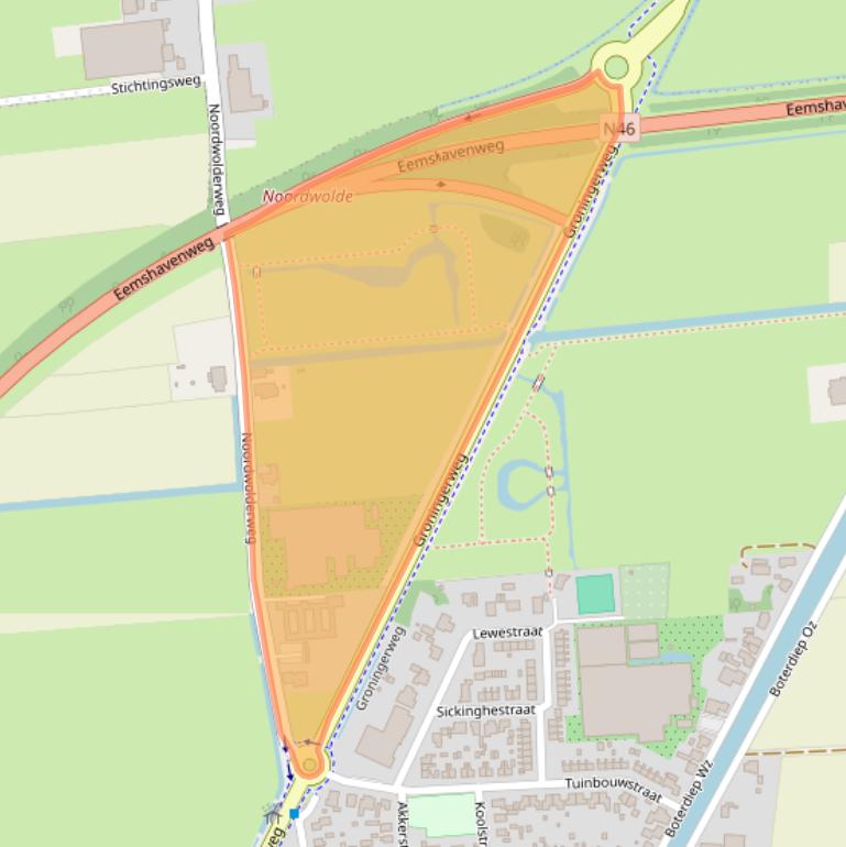 Kaart van postcodegebied 9785AR.