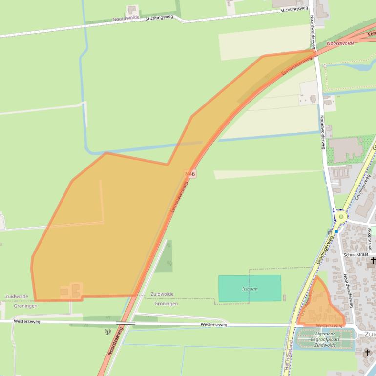 Kaart van postcodegebied 9785AT.