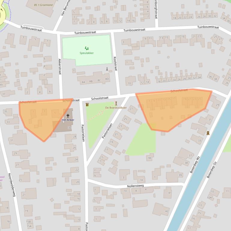 Kaart van postcodegebied 9785BA.