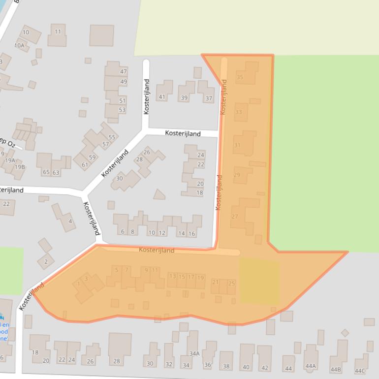 Kaart van postcodegebied 9785CB.