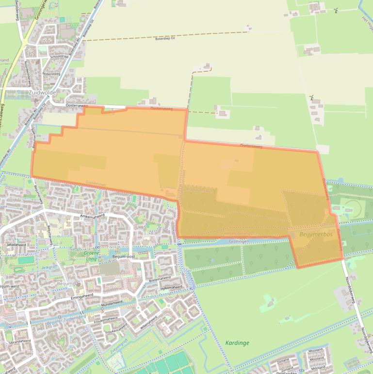 Kaart van postcodegebied 9785TA.