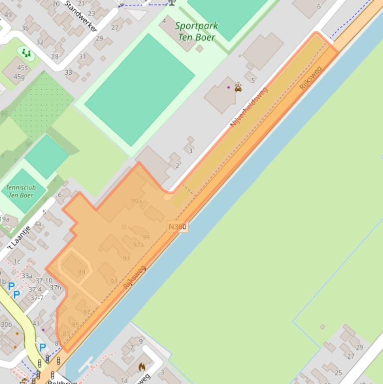 Kaart van postcodegebied 9791AB.