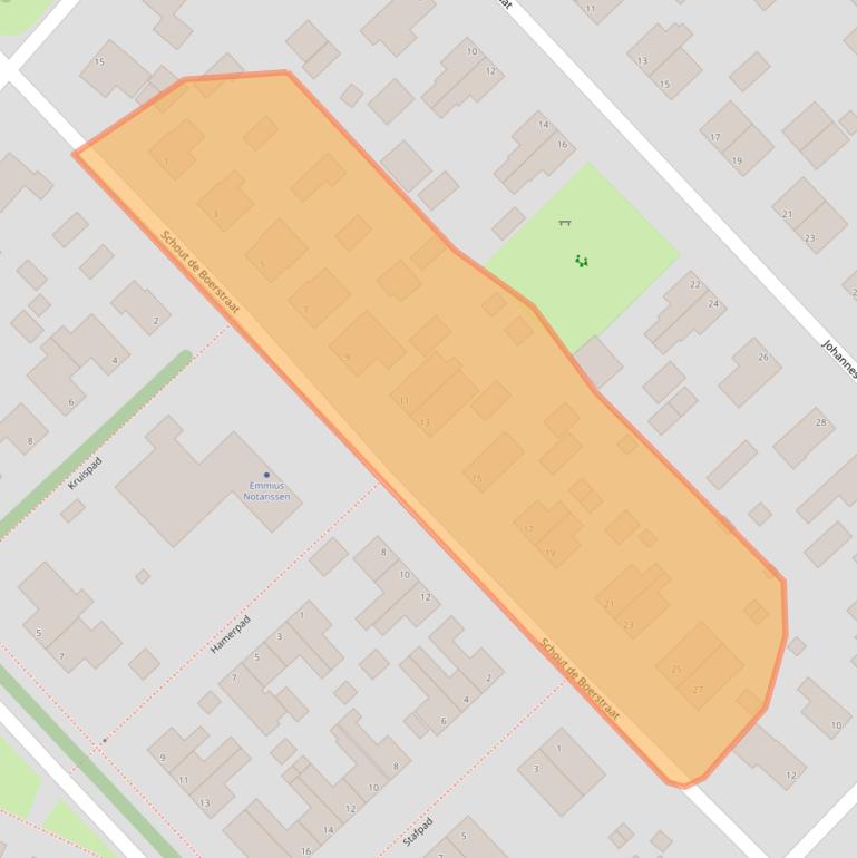 Kaart van postcodegebied 9791BV.