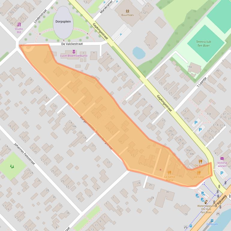 Kaart van postcodegebied 9791CB.