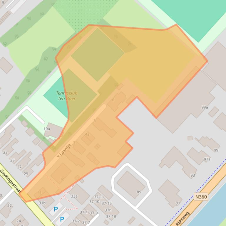 Kaart van postcodegebied 9791CJ.