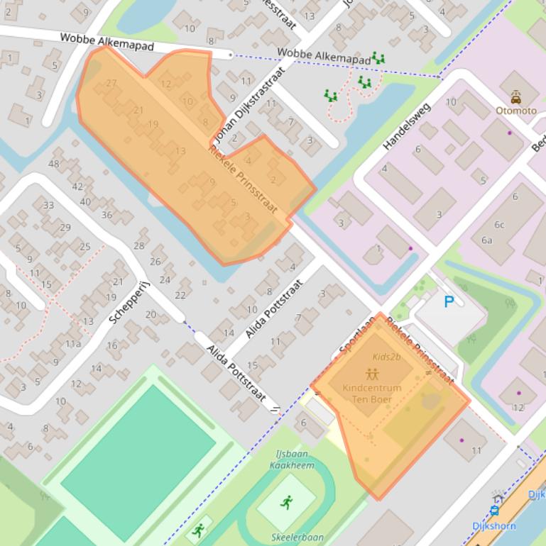 Kaart van postcodegebied 9791DB.