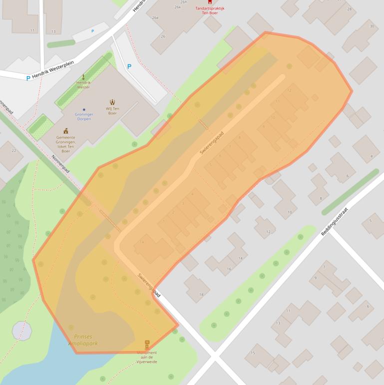 Kaart van postcodegebied 9791EC.