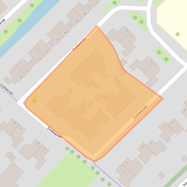 Kaart van postcodegebied 9791JD.