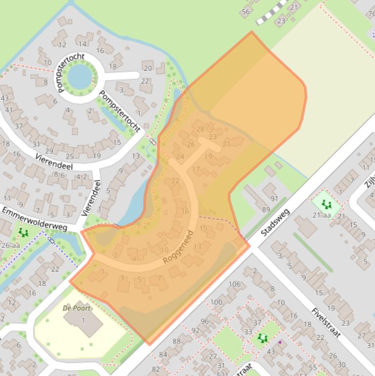 Kaart van postcodegebied 9791JE.