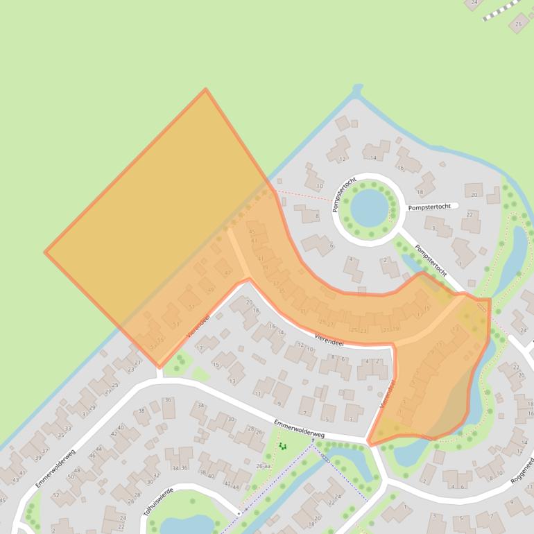 Kaart van postcodegebied 9791JH.