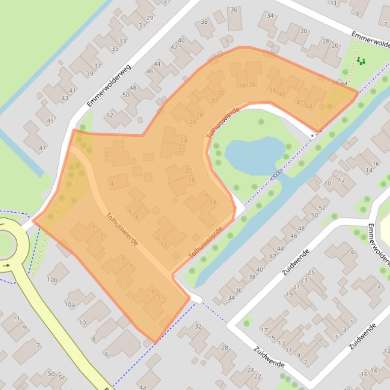 Kaart van postcodegebied 9791JK.