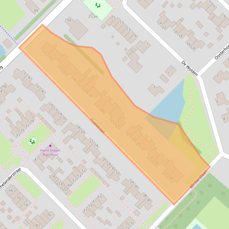 Kaart van postcodegebied 9791LM.