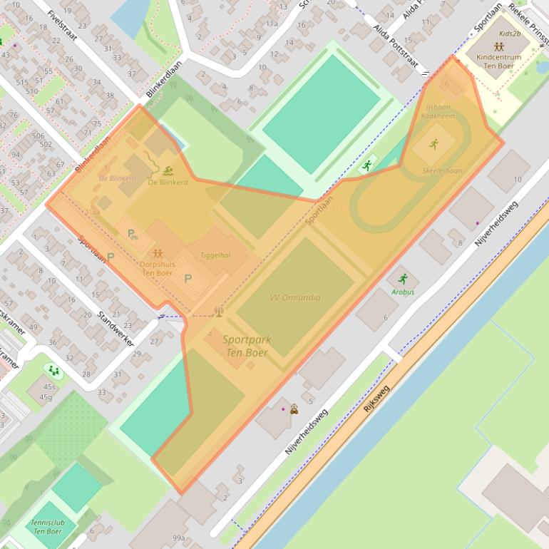 Kaart van postcodegebied 9791LX.