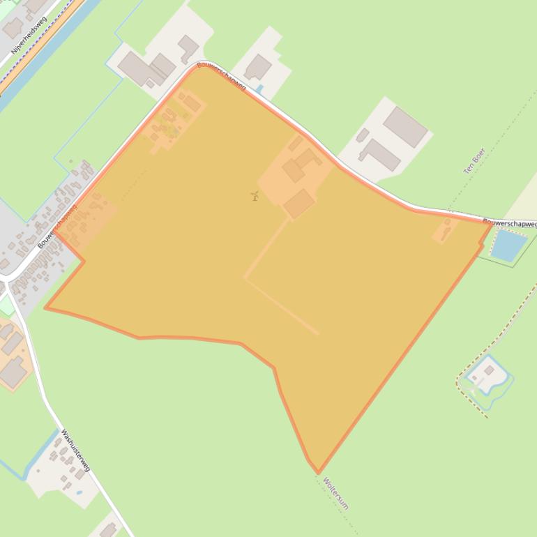 Kaart van postcodegebied 9791TJ.