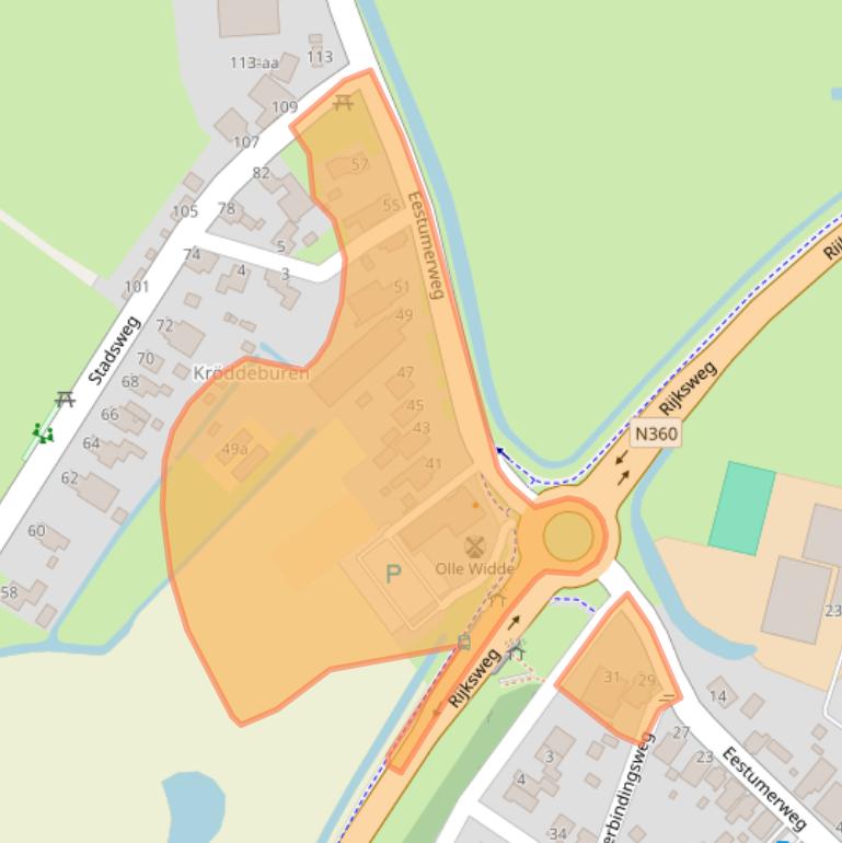 Kaart van postcodegebied 9792RB.