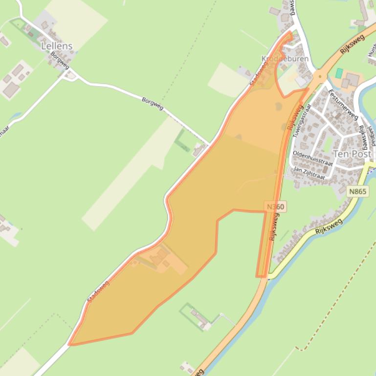 Kaart van postcodegebied 9792RG.