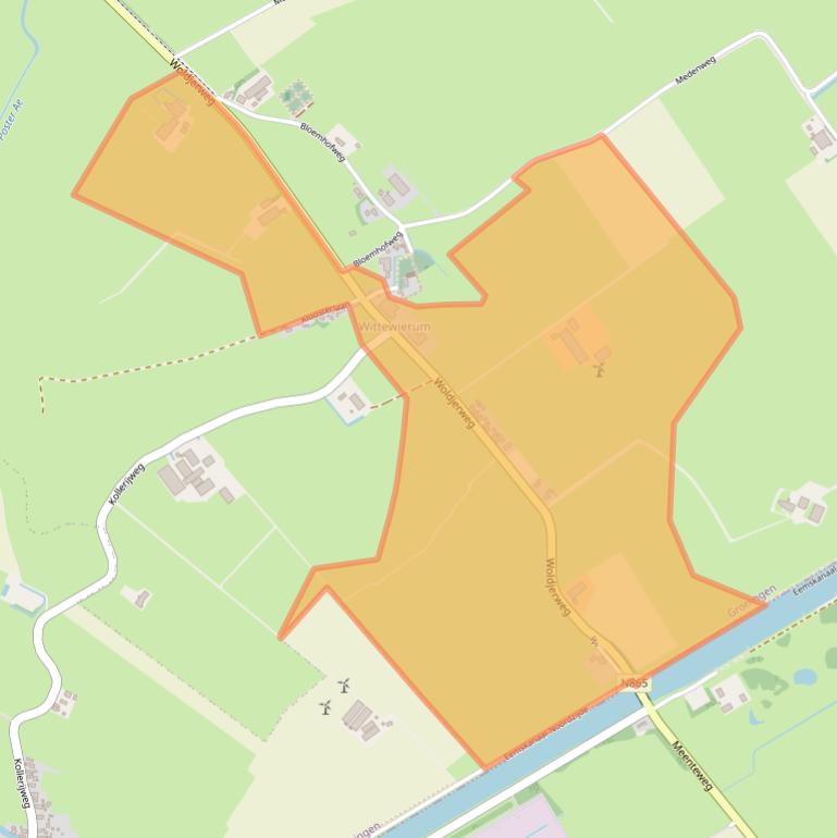 Kaart van postcodegebied 9792TC.