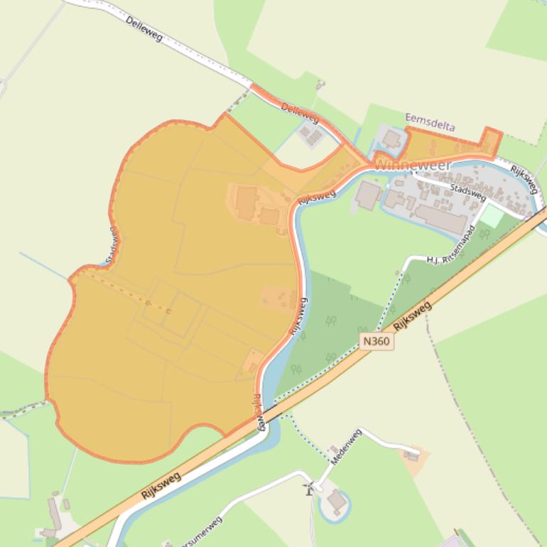 Kaart van postcodegebied 9793PA.