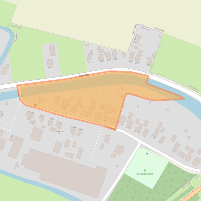 Kaart van postcodegebied 9793PB.