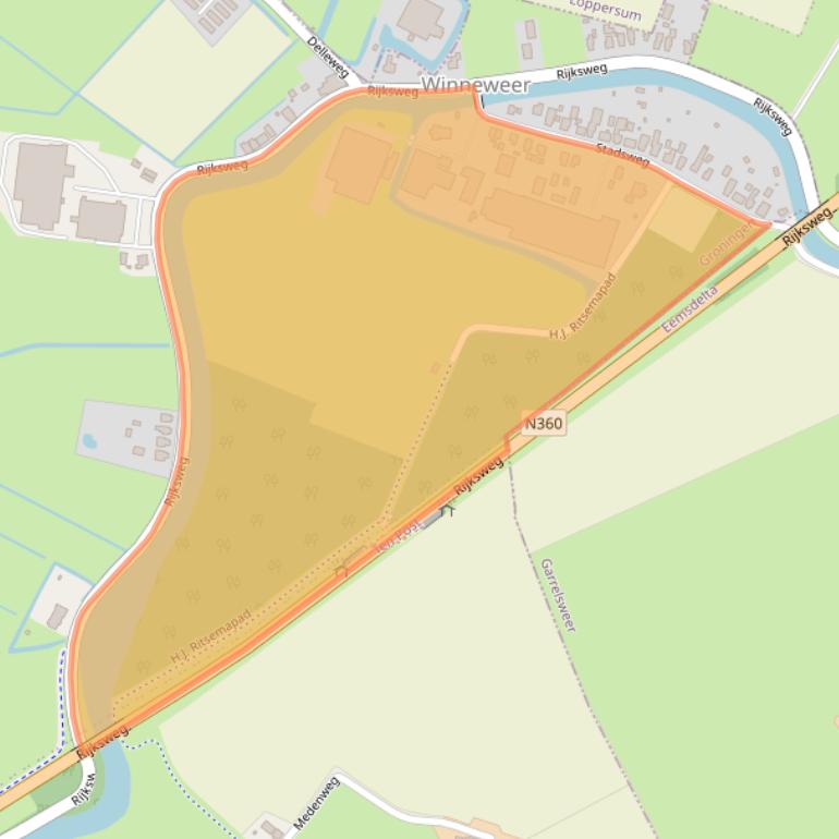 Kaart van postcodegebied 9793PD.