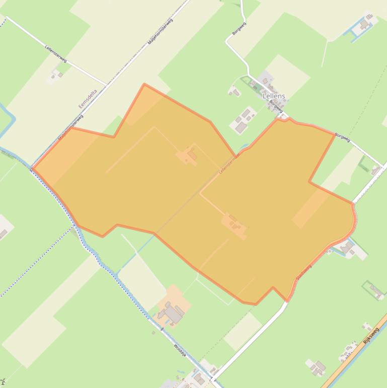 Kaart van postcodegebied 9794PC.