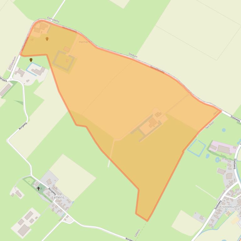 Kaart van postcodegebied 9794TB.