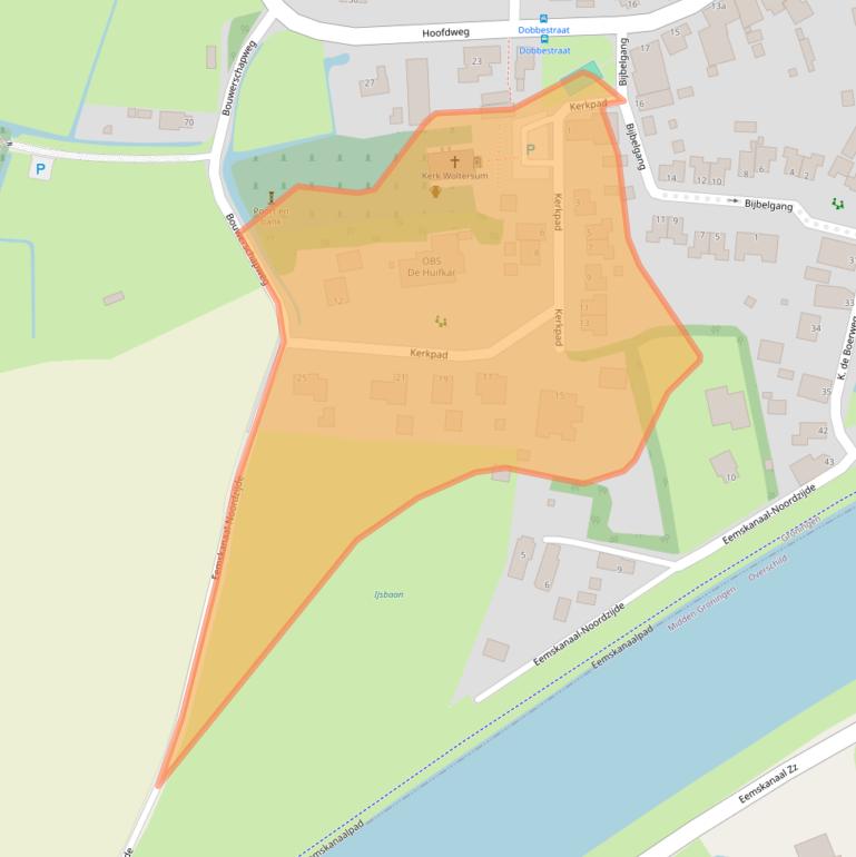 Kaart van postcodegebied 9795PC.