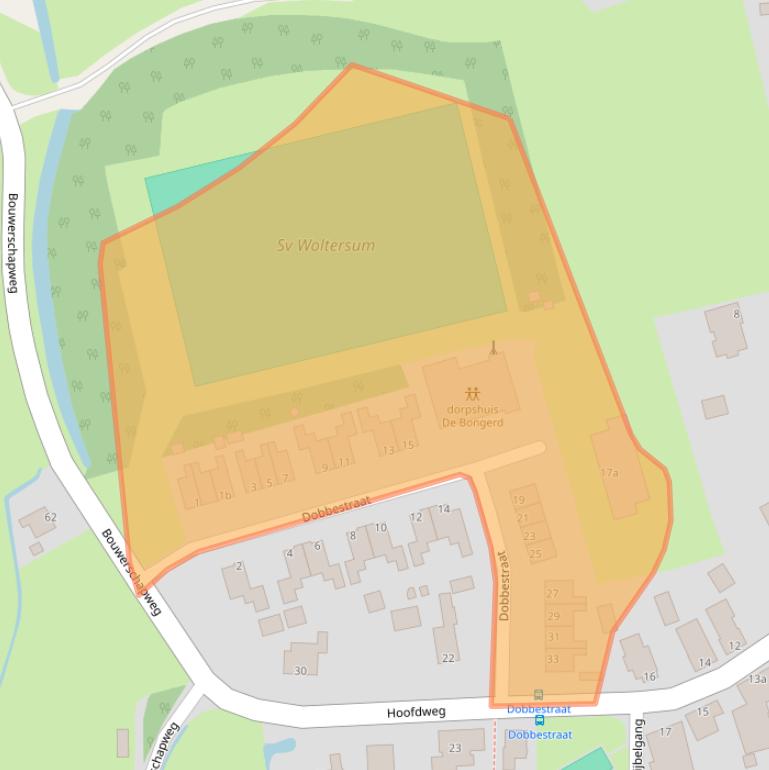 Kaart van postcodegebied 9795PE.