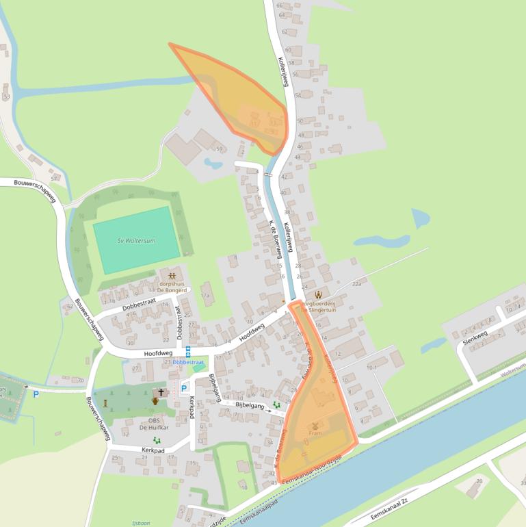 Kaart van postcodegebied 9795PL.