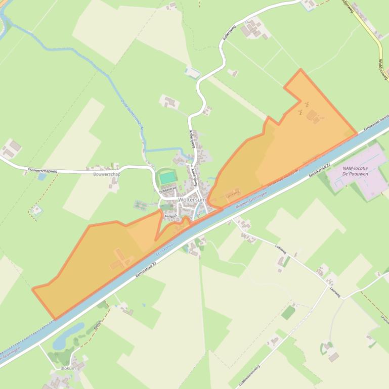 Kaart van postcodegebied 9795TB.