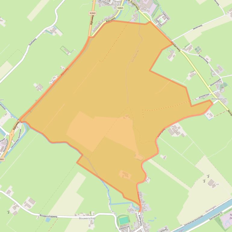 Kaart van postcodegebied 9795TC.