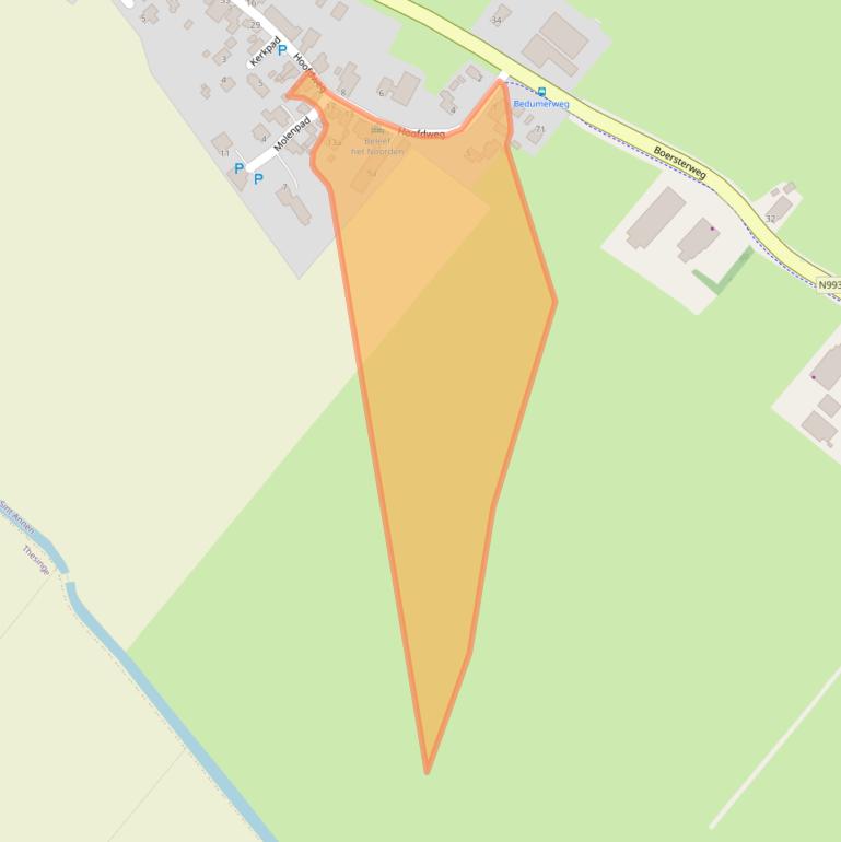 Kaart van postcodegebied 9796PA.