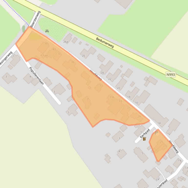 Kaart van postcodegebied 9796PB.