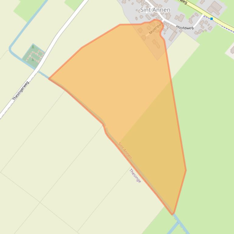 Kaart van postcodegebied 9796PD.