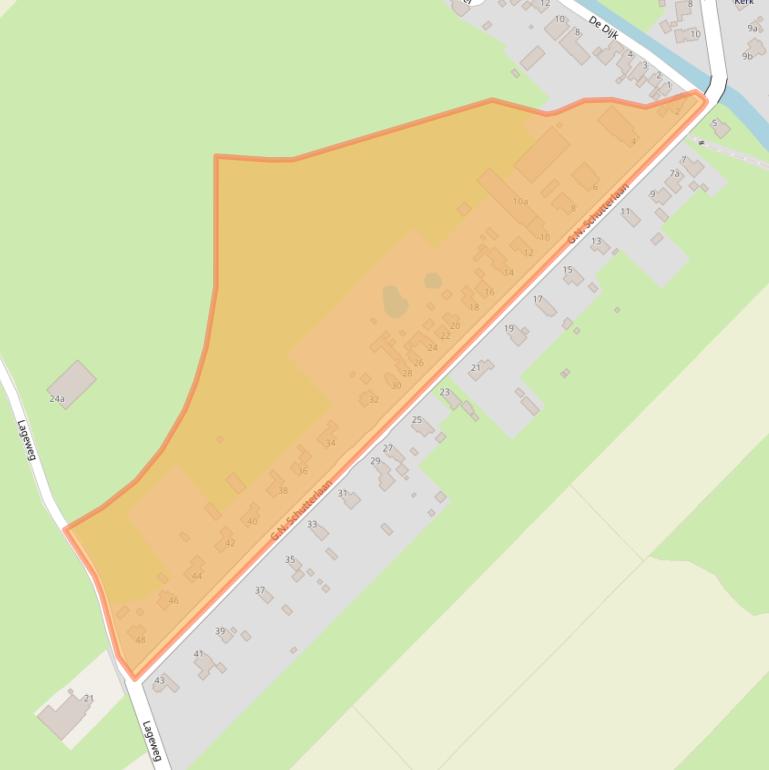 Kaart van postcodegebied 9797PC.