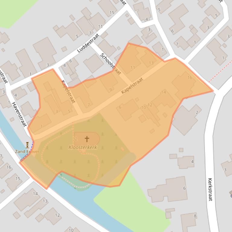 Kaart van postcodegebied 9797PJ.