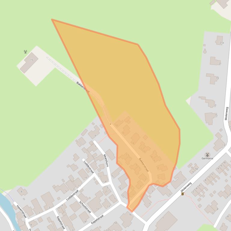 Kaart van postcodegebied 9797PK.