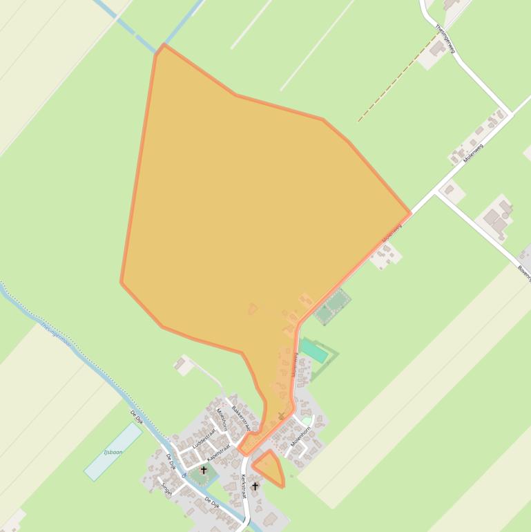 Kaart van postcodegebied 9797PS.