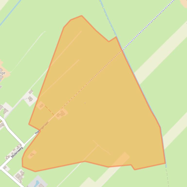 Kaart van postcodegebied 9797TE.