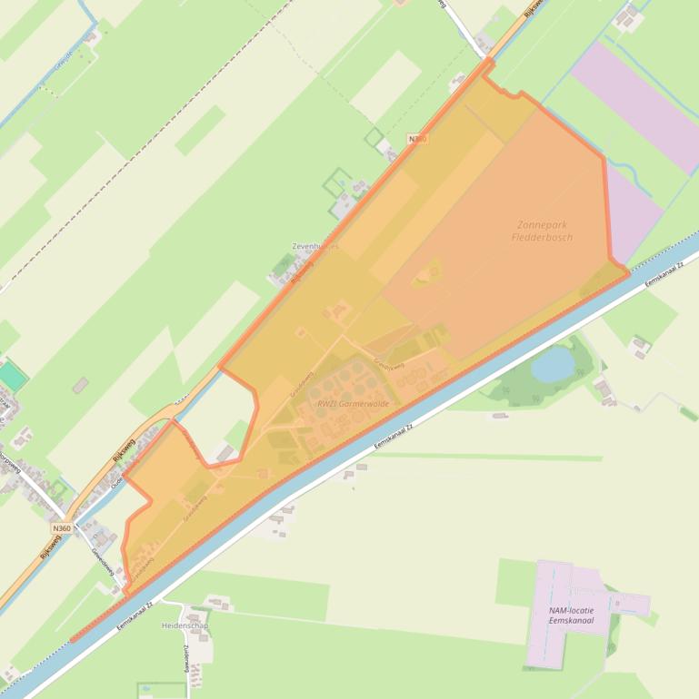 Kaart van postcodegebied 9798TC.