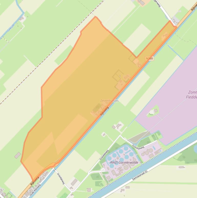 Kaart van postcodegebied 9798TD.