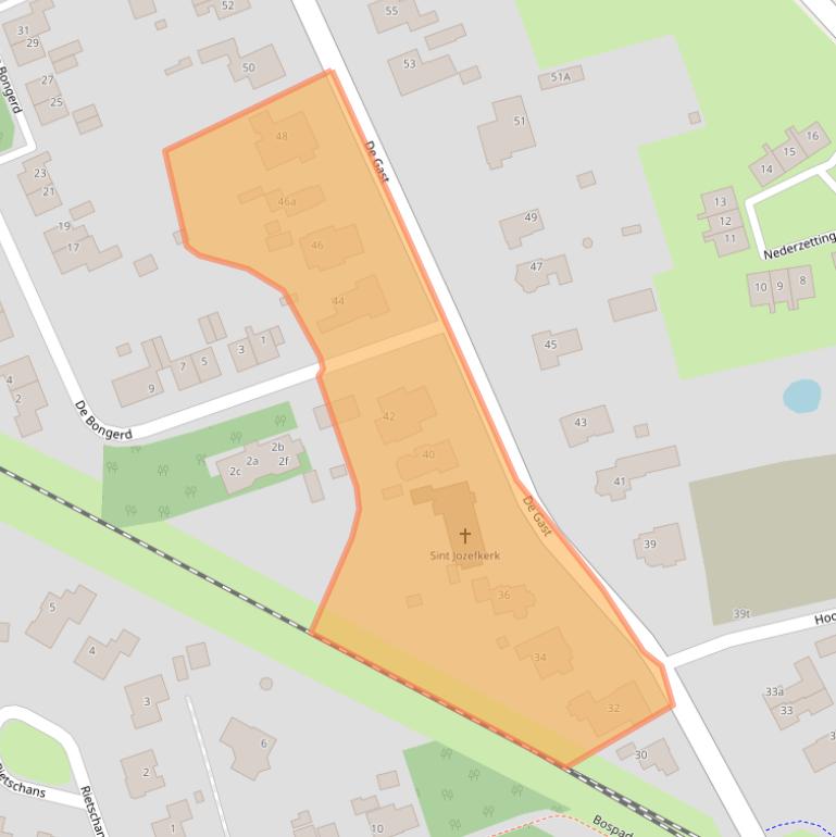 Kaart van postcodegebied 9801AE.